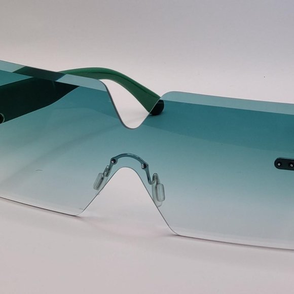 Unisex Retro Fashion Colored Blueberry Apple Sunglasses Square Frame Blue Green - Picture 3 of 4